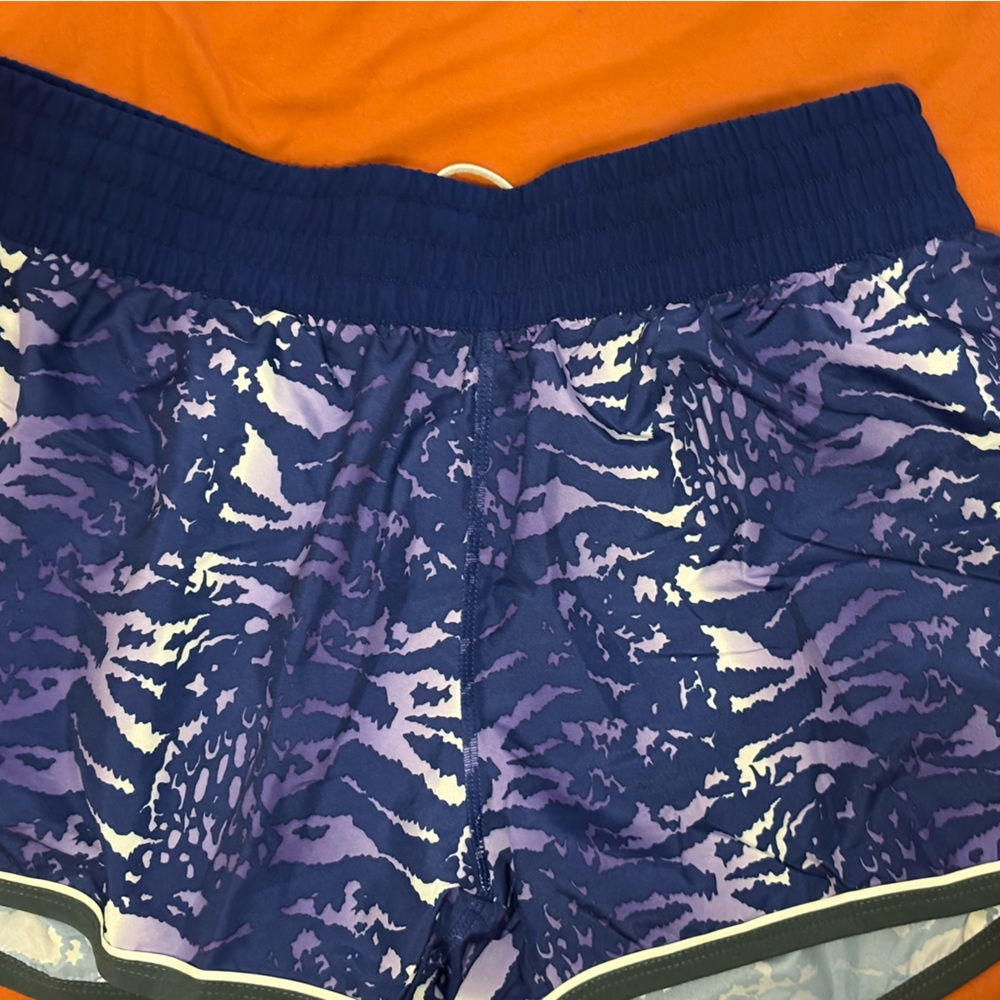 Under Armour Blue and purple animal print shorts. Like new size XL $20